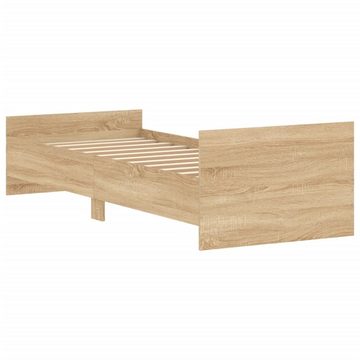 furnicato Bett Bettgestell Sonoma-Eiche 75x190 cm Holzwerkstoff