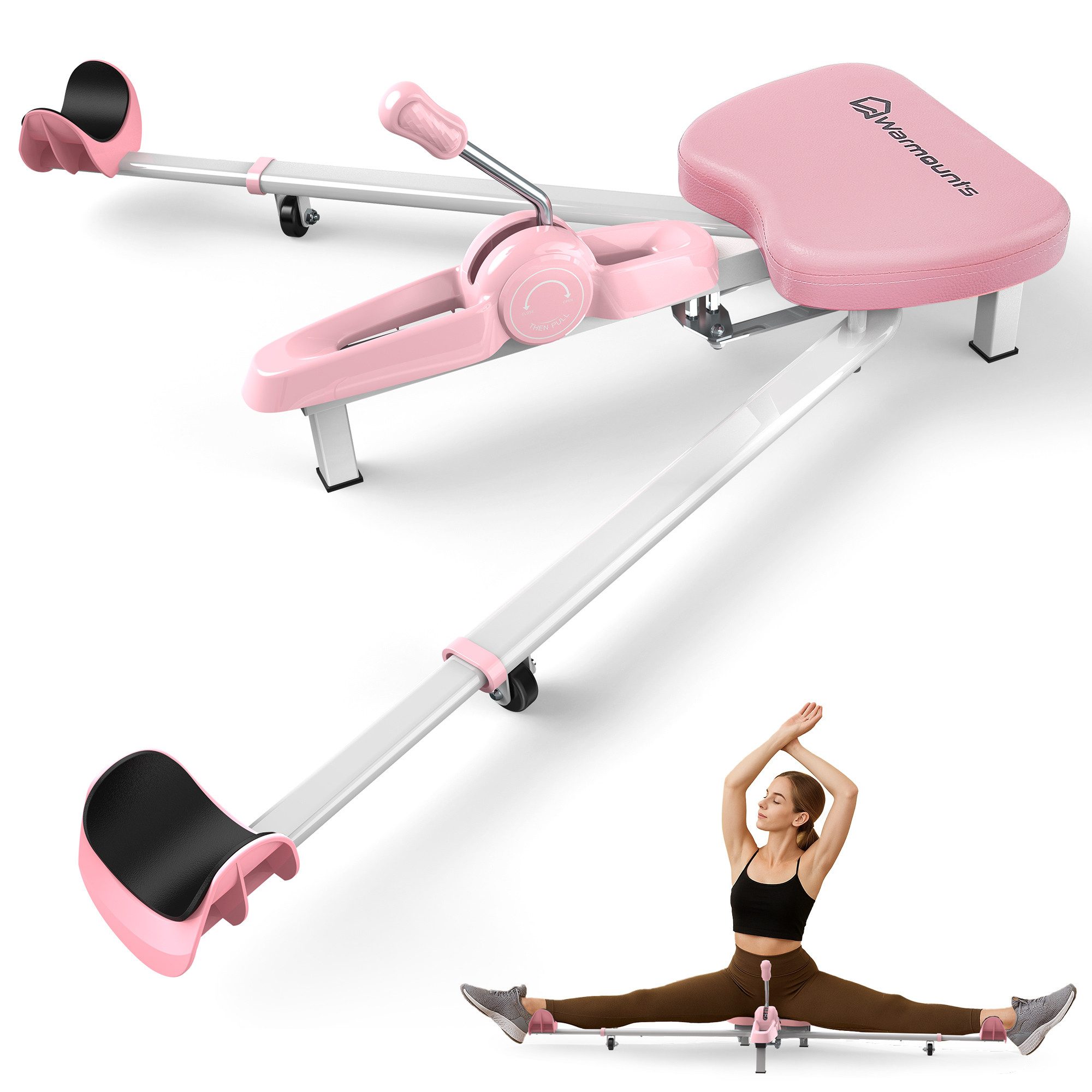 Warmounts Beinspreizer (Leg Stretcher), Beintrainer für Spagat, Yoga und Fitness, bis 190° Dehnung