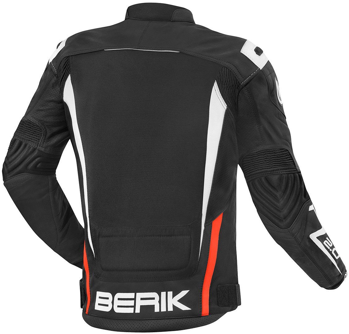 Leder- Motorradjacke / Radic Textiljacke Berik Motorrad Black/Red/White