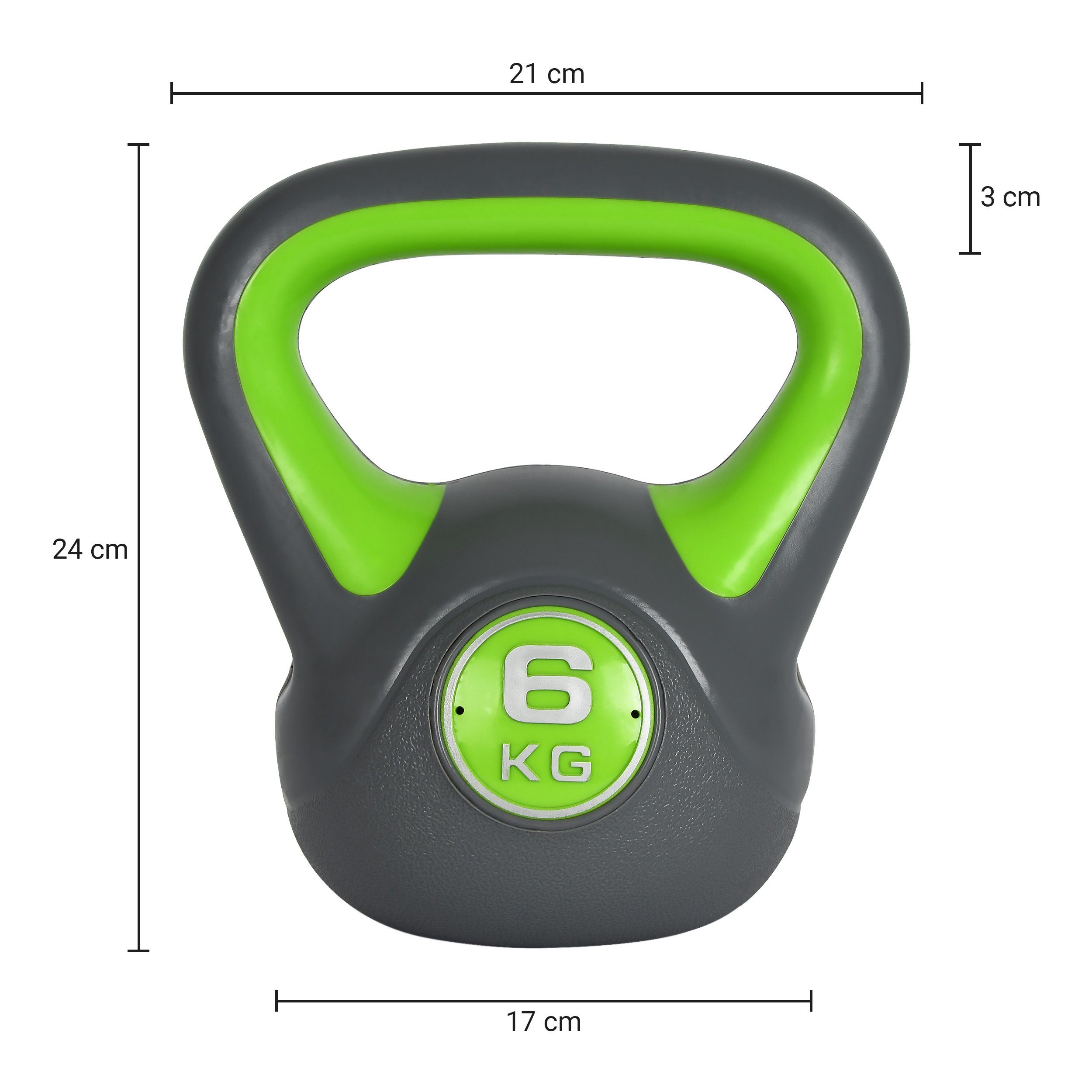 6 Kg Kettlebell Kettlebell MSports® Grün - Kunststoff