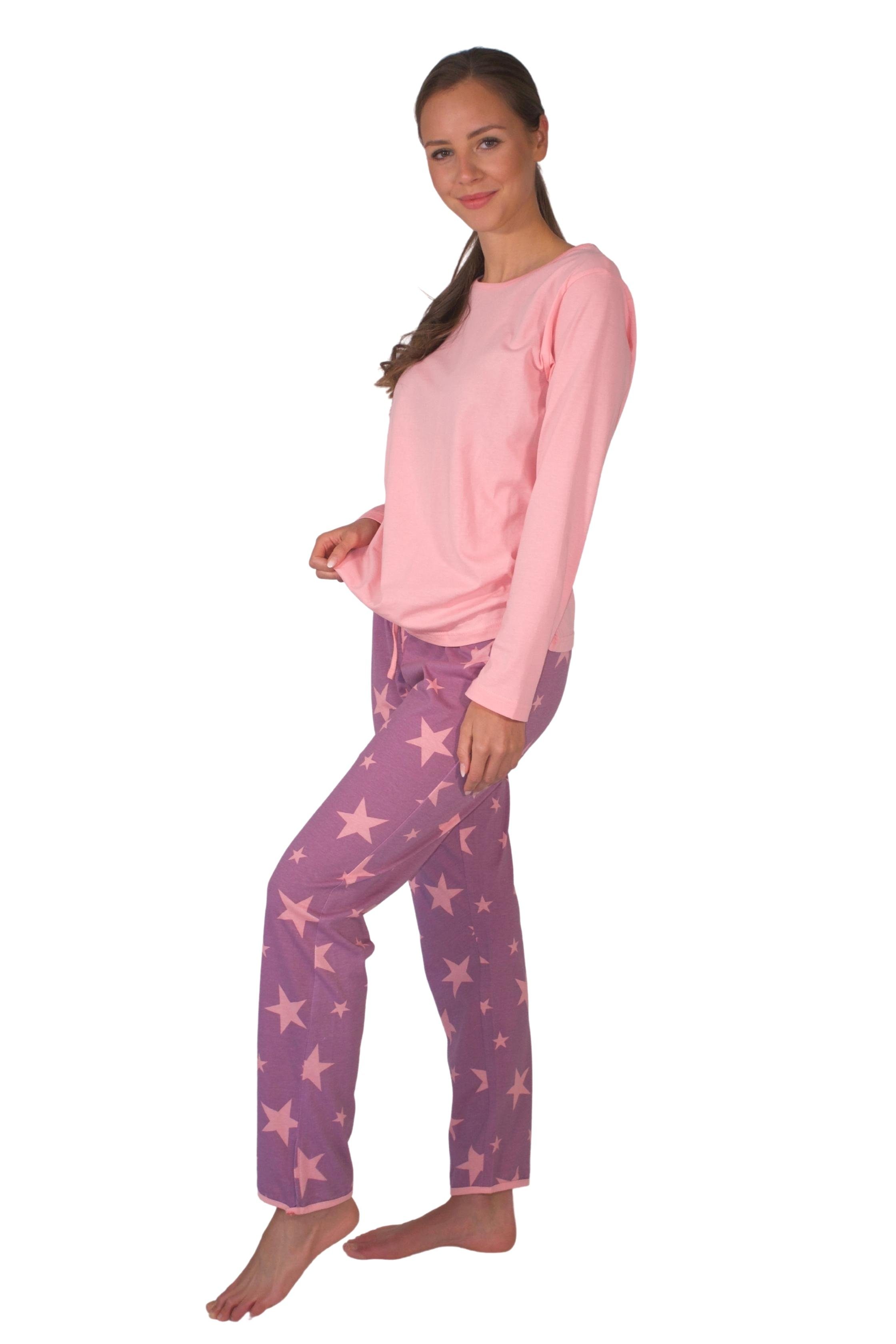 SUN4 1 Baumwolle-Jersey tlg., 2 Consult-Tex (Spar-Set, Damen Schlafanzug aus Pyjama Pyjama Set) reiner