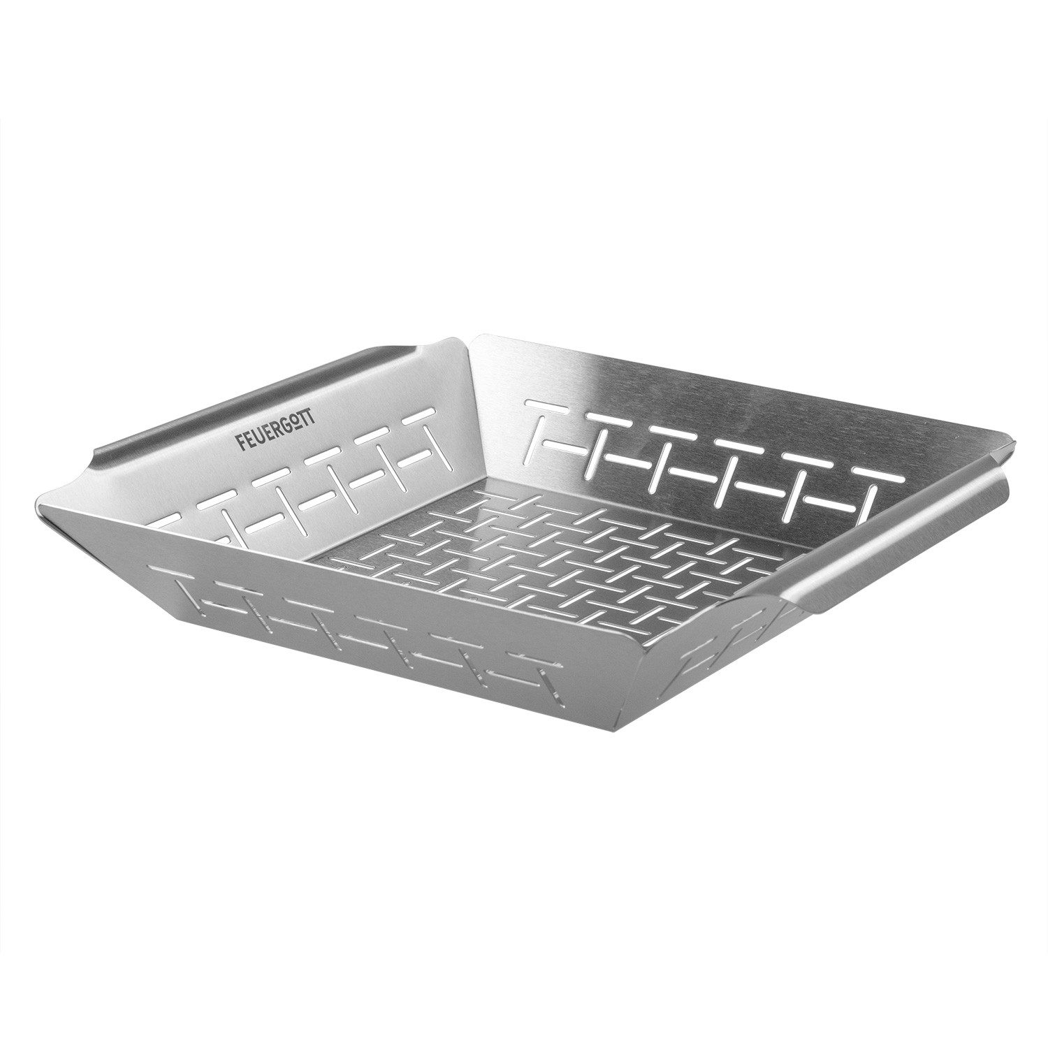Feuergott Grillschale Feuergott Grillkorb groß, Edelstahl