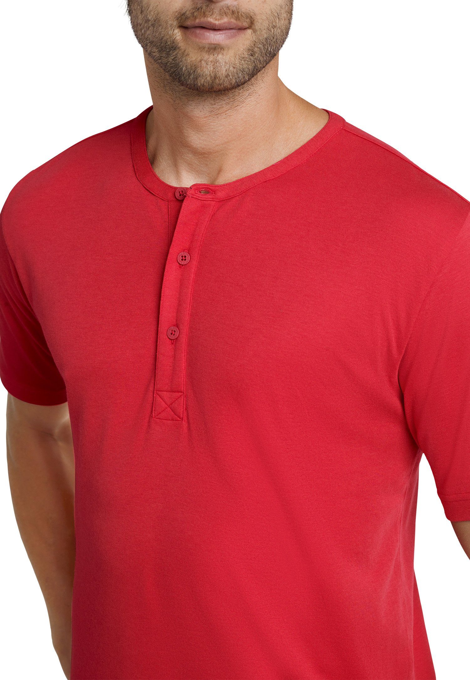 Schiesser Pyjamaoberteil Mix & Relax (Packung, 1-tlg., Set) Herren Pyjamaoberteil Schlafshirt Kurzarm Baumwolle