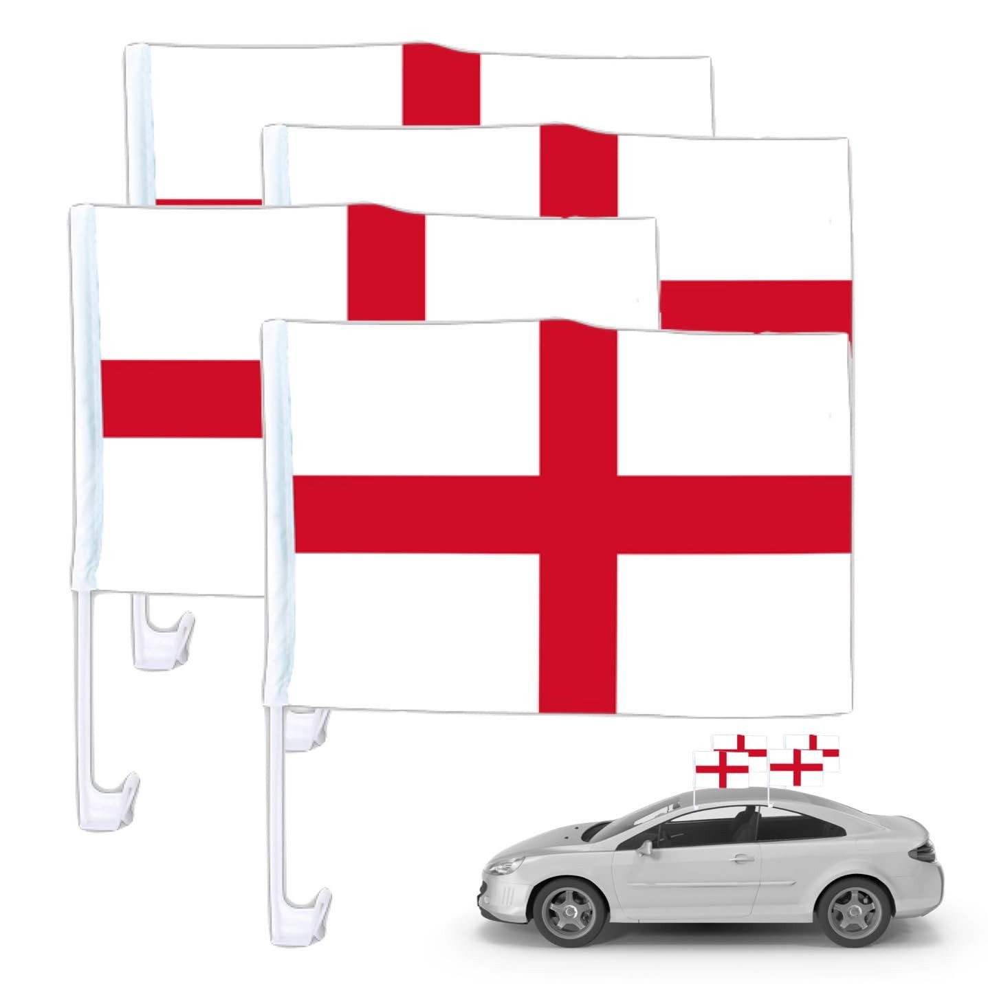 Dekotalent® Flagge 2x Autofahnen Autoflagge England Auto Autofahne Fahne (2-St)