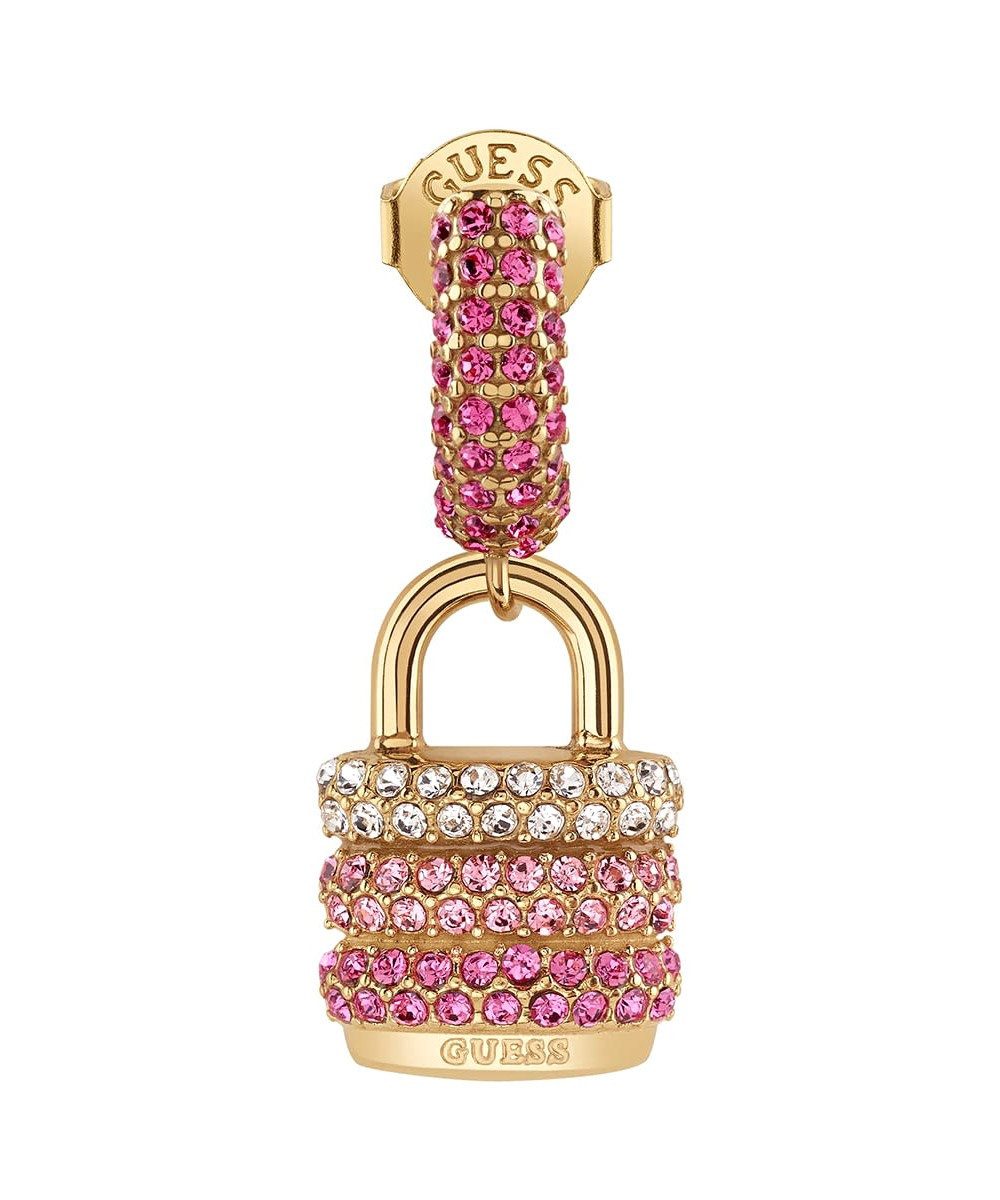 Guess Paar Creolen JUBE05407JWYGPKT/U, für Damen Pave Schloss Goldfarben
