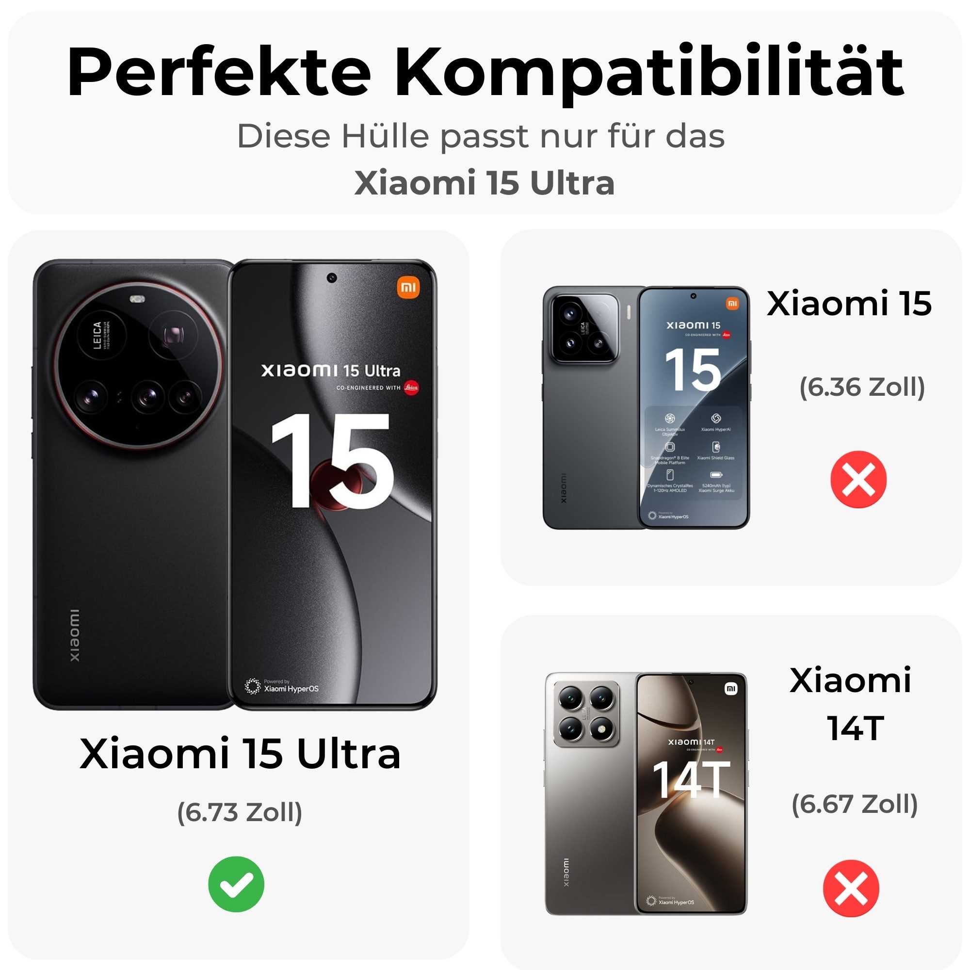 betterfon Handyhülle Panzer Hülle für Xiaomi 15 Ultra Outdoor Case mit Kameraschutz, Outdoorhülle mit Ringhalter Smartstand und Silikonkern