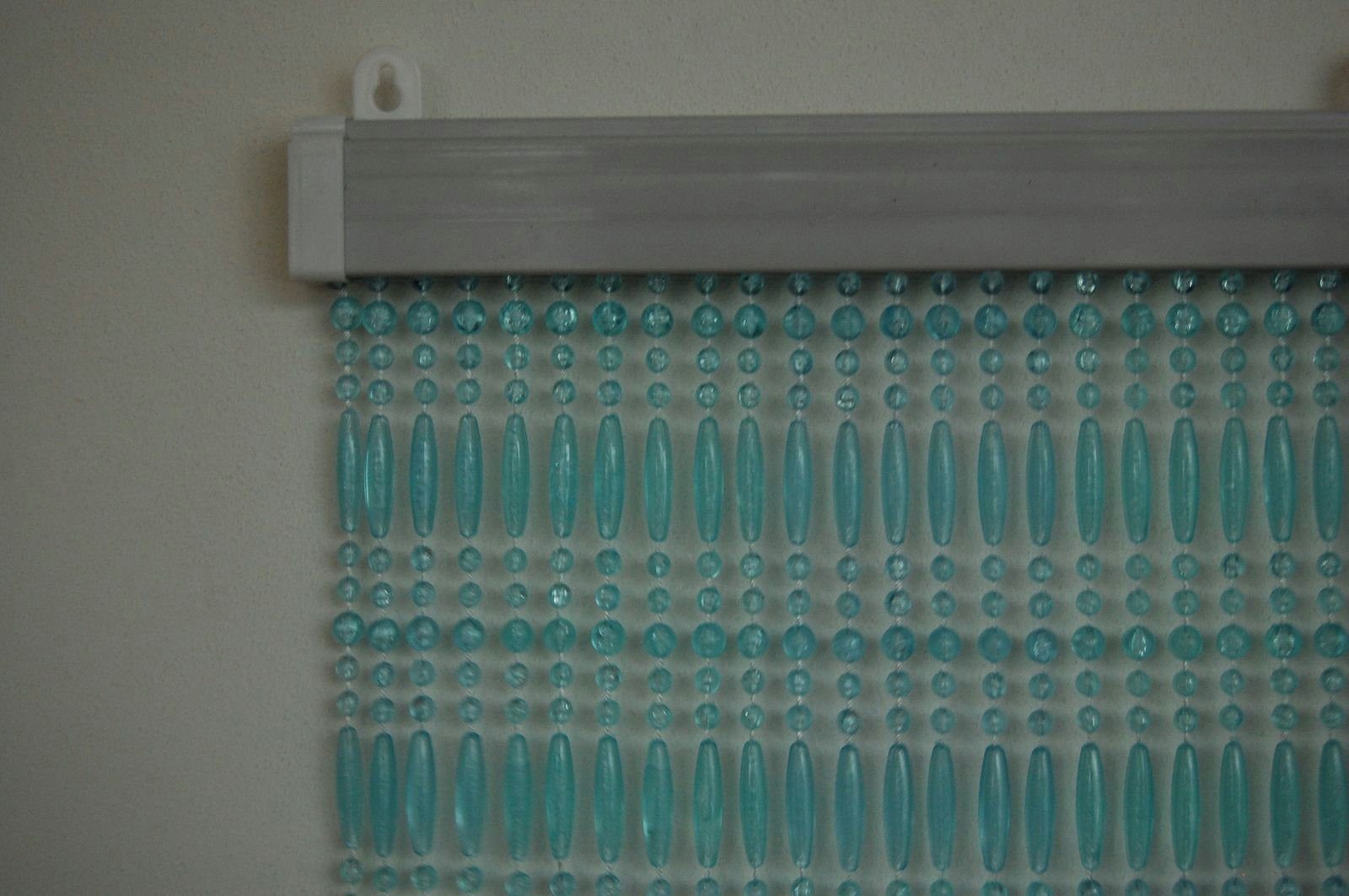 La Tenda Perlenvorhang CASA FREJUS 3 Türvorhang hellblau, Ösen, transparent, 90 x 210 cm, Perlen - Länge individuell kürzbar