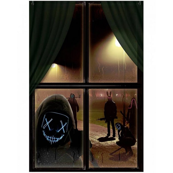 Horror-Shop Dekorationsfolie Killing Day Fenster Folie 80x120 cm für Halloween