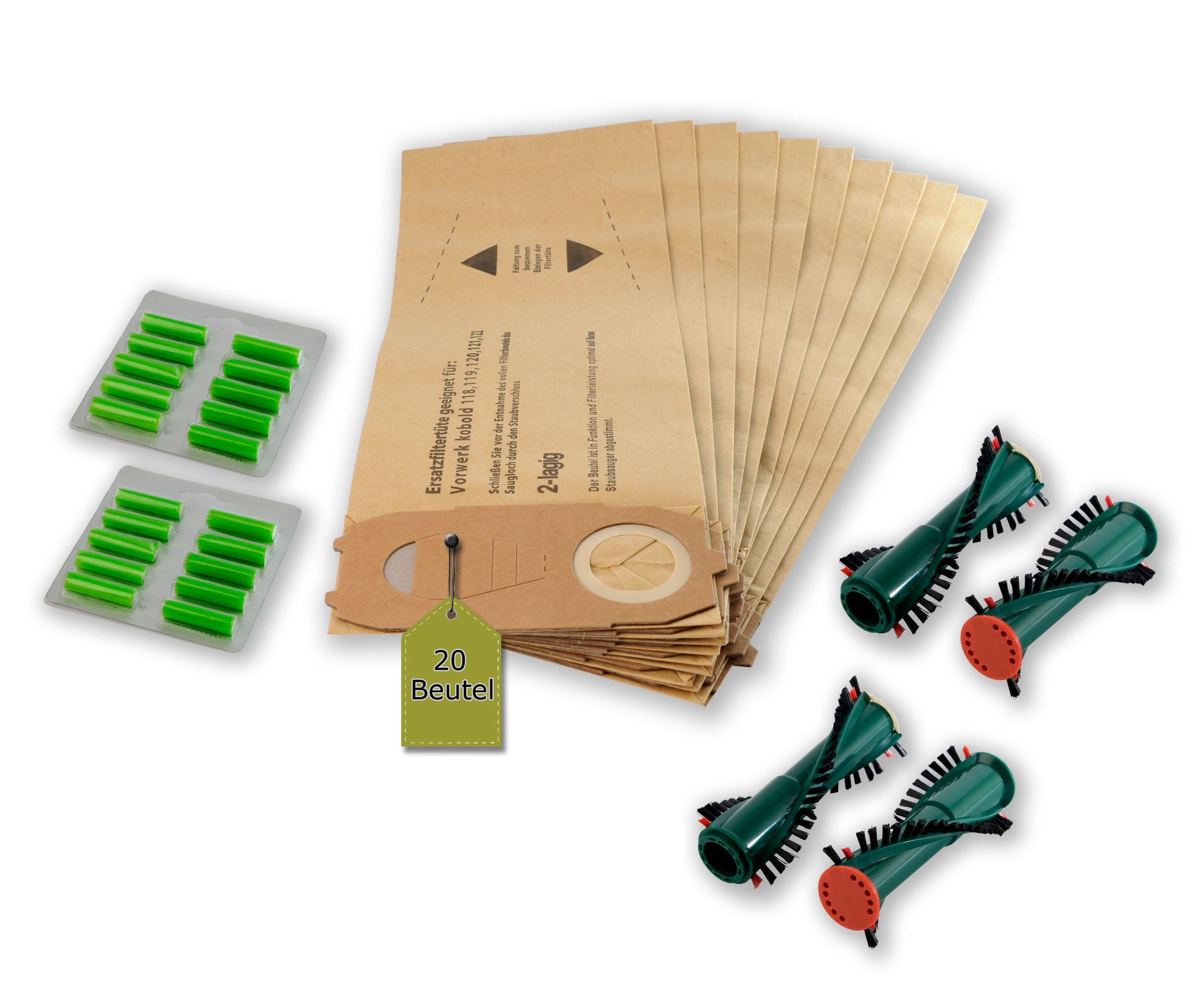 eVendix Staubsaugerbeutel passend für Vorwerk Kobold VK 118, 119, 120, 121, 122, passend für Vorwerk, 1 St., Vorwerk Kobold VK 118, 119, 120, 121, 122