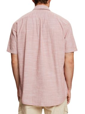 edc by Esprit Kurzarmhemd Button-Down-Hemd aus Baumwolle