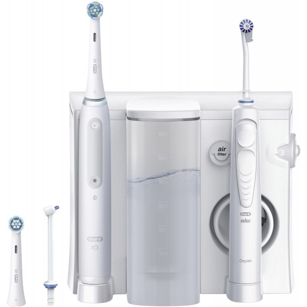 OralB Munddusche Oral Health Center, mit iO Series 4 elektrische Zahnbürste, Inkl. Elektrische