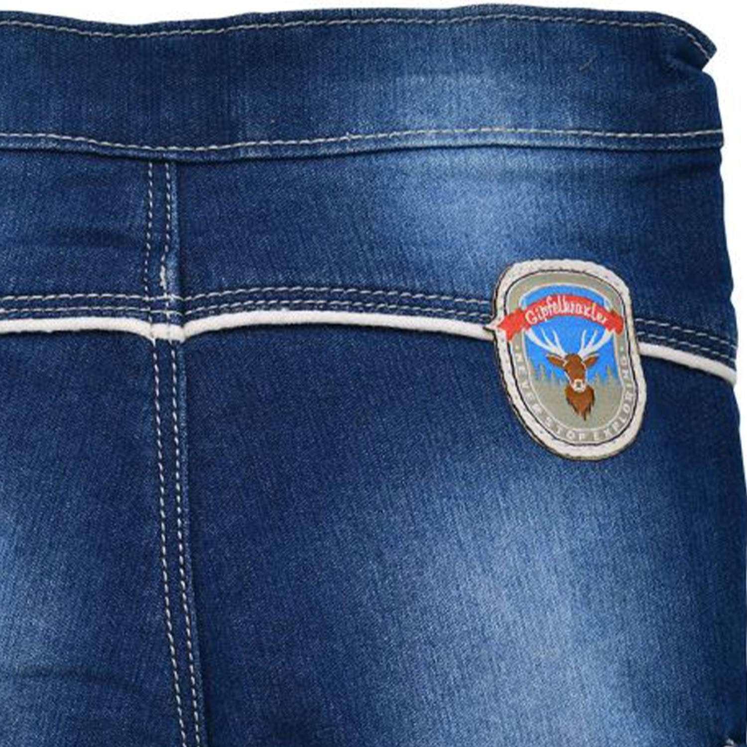 BONDI Trachtenlederhose BONDI Lange Baby Jungen Jeans 91842, Blue denim
