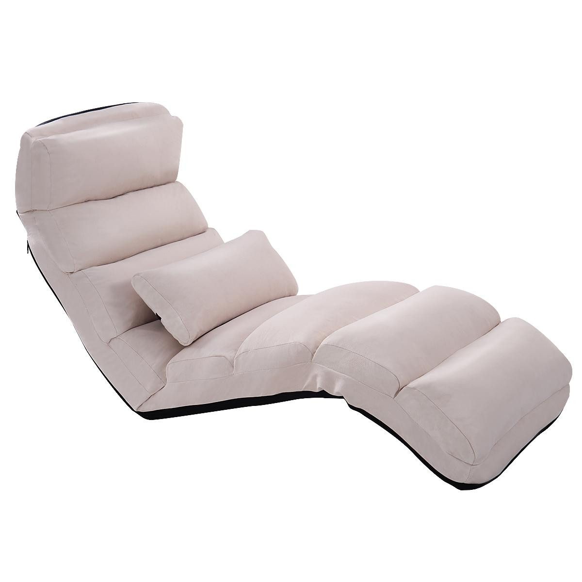 KOMFOTTEU Sofa klappbares Bodensofa, 5 Positionen verstellbar