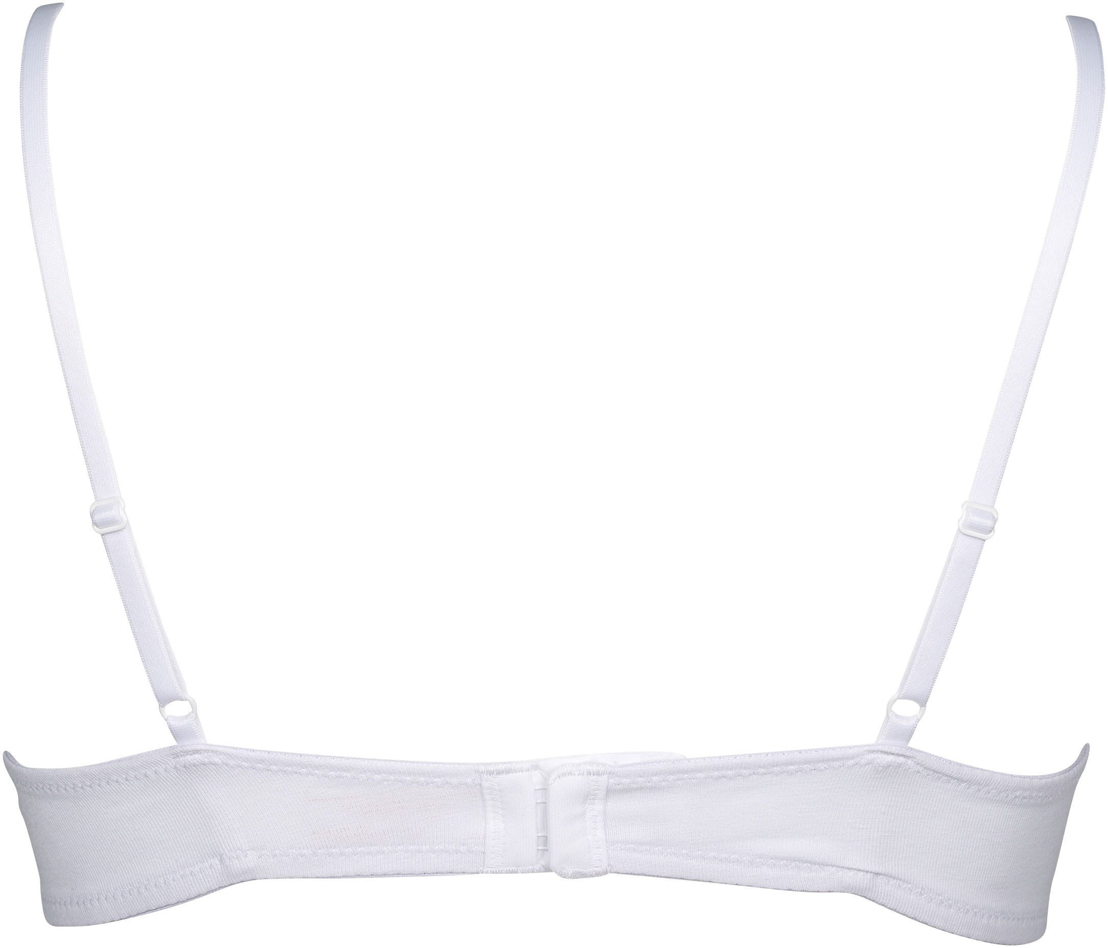 My Basic Bügelloser BH (2er Pack) flache Verarbeitung, wattiert, ohne Bügel, basic, Baumwollmix