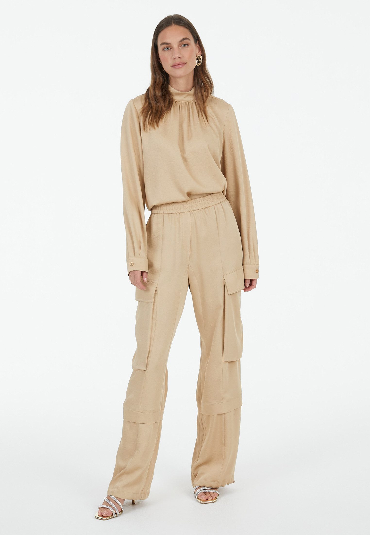 MARC AUREL Cargohose aus mattem Satin günstig online kaufen