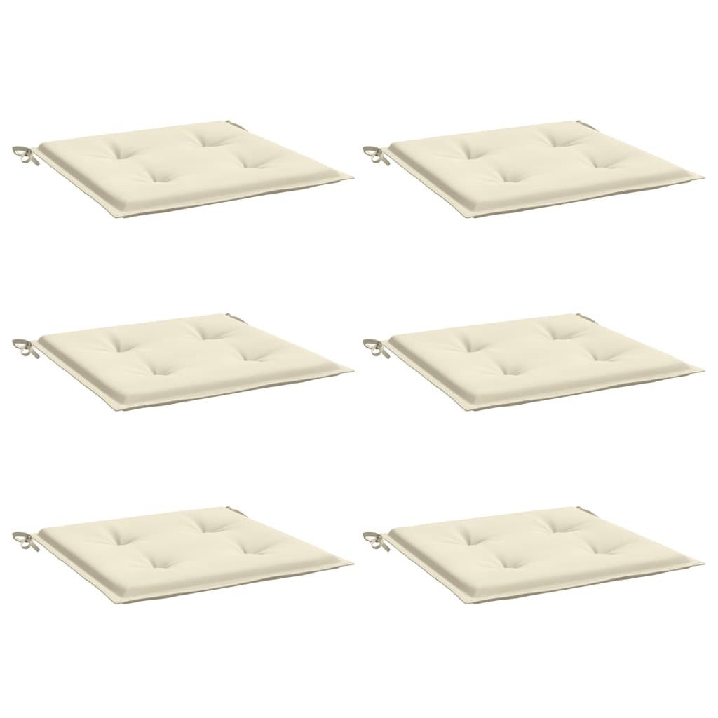vidaXL Sitzauflage Gartenstuhl-Kissen 6 Stk. Creme günstig online kaufen