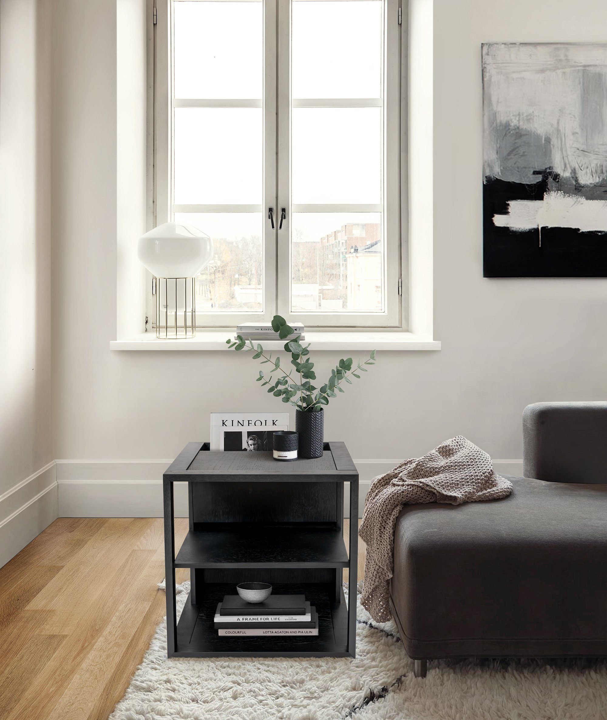 Woodman Couchtisch Cube, Holzfurnier aus Eiche, FSC®-zertifiziert