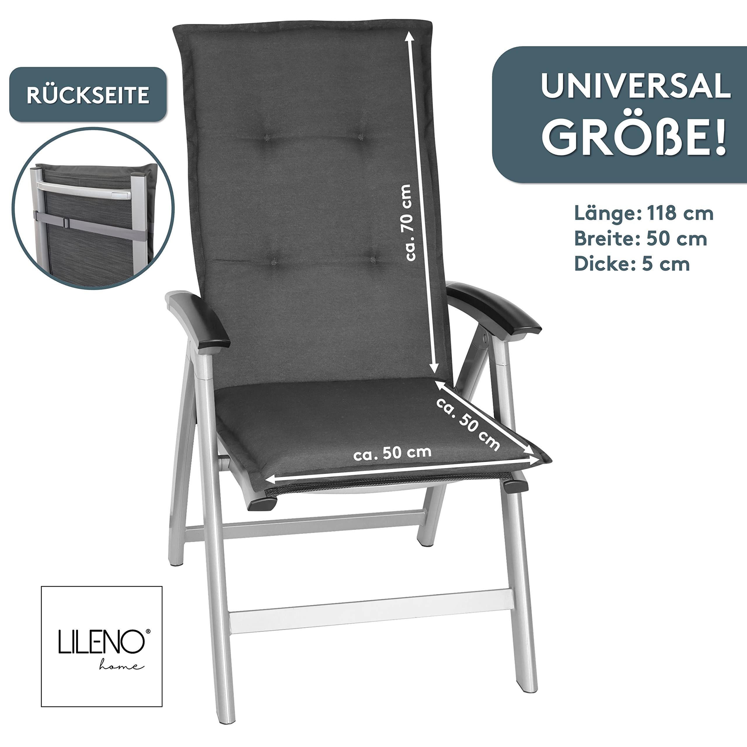LILENO HOME Hochlehnerauflage Gartenstuhl Auflage, bequeme günstig online kaufen