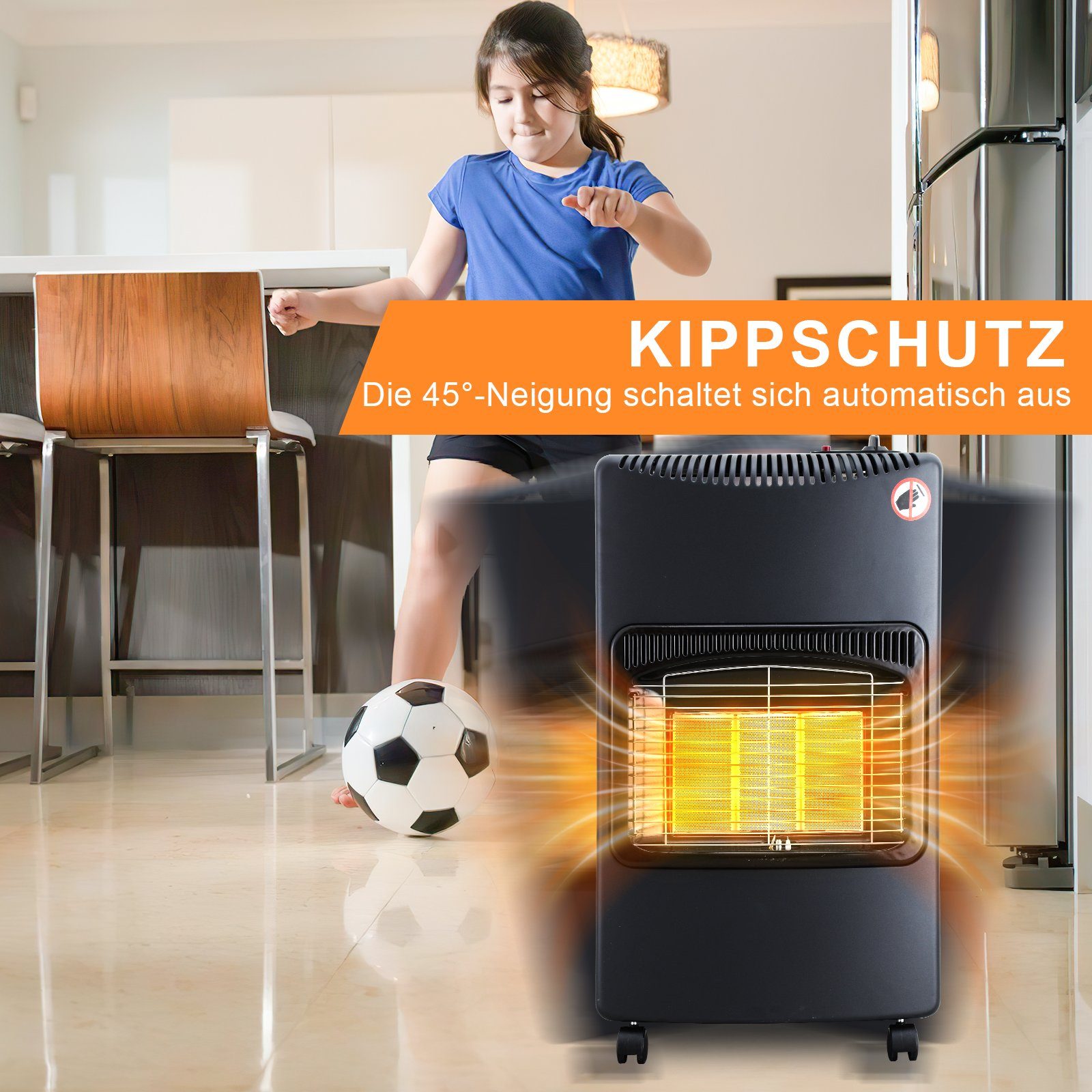 Heizgerät, Infrarot 4200 Heizstrahler Heizstrahler Gasheizer W Gas kW 4.2 Gasheizofen Lospitch