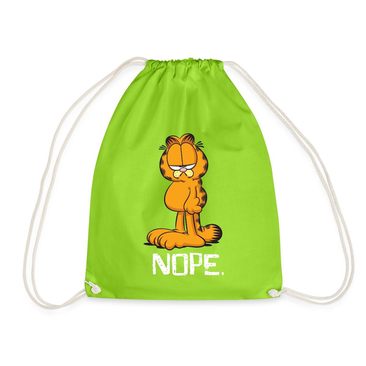 Spreadshirt Turnbeutel Garfield Nope Nein Nö Kein Bock Lustig Turnbeutel (1-tlg)