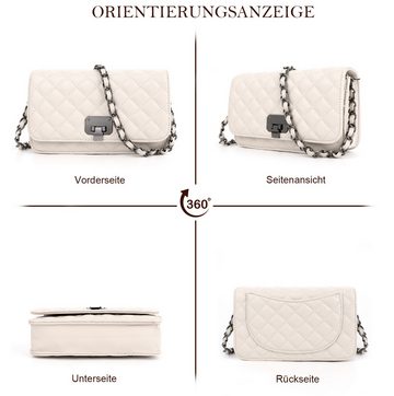 TAN.TOMI Umhängetasche Damen Umhängetasche Kleine Kette Schulterriemen Crossbody Bag, Schultertasche Abendtasche Citytasche Multifunktionstasche