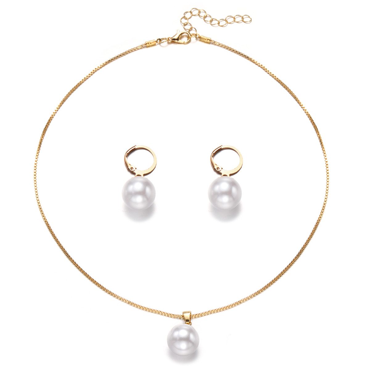 KARMA Schmuckset Damen Perlen Gold Halskette günstig online kaufen