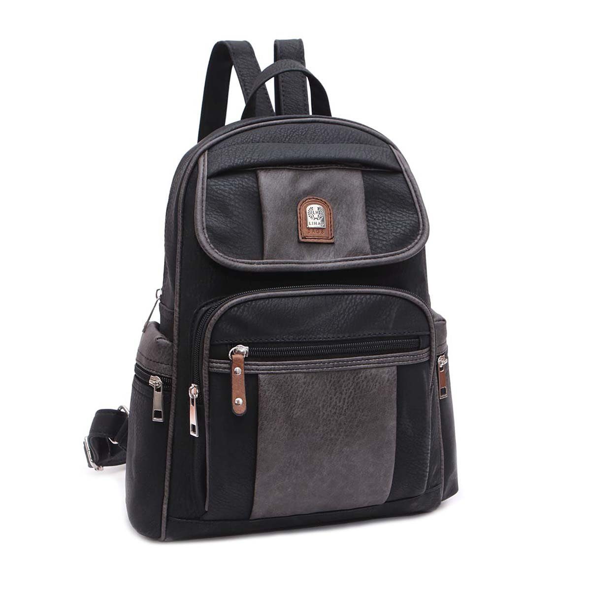 ITALYSHOP24 Rucksack Damen CityRucksack Tasche Umhängetasche, als Rucksack & Handtasche tragbar, viele Farben/Variationen