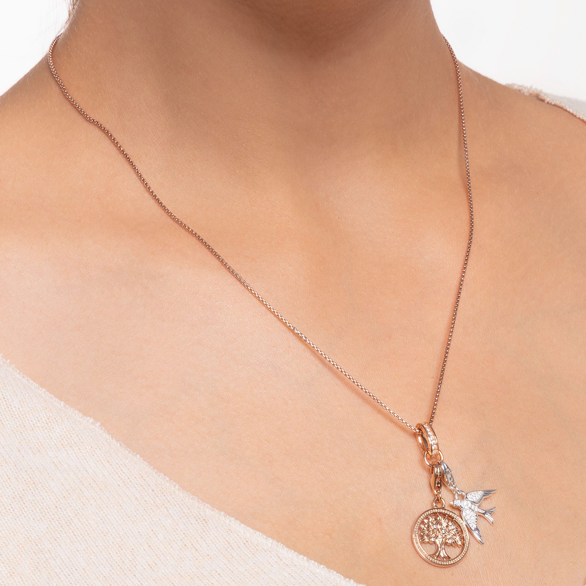 THOMAS SABO Charm-Einhänger Vogel, mit Zirkonia (synth)