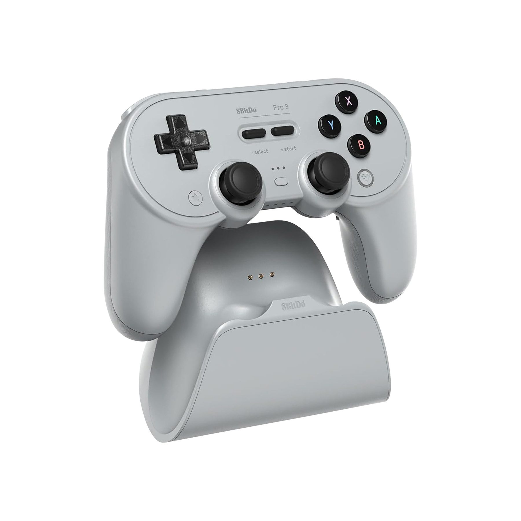 8bitdo Kabelzubehör 8BITDO Pro 3 Bluetooth Controller & Dock, grau
