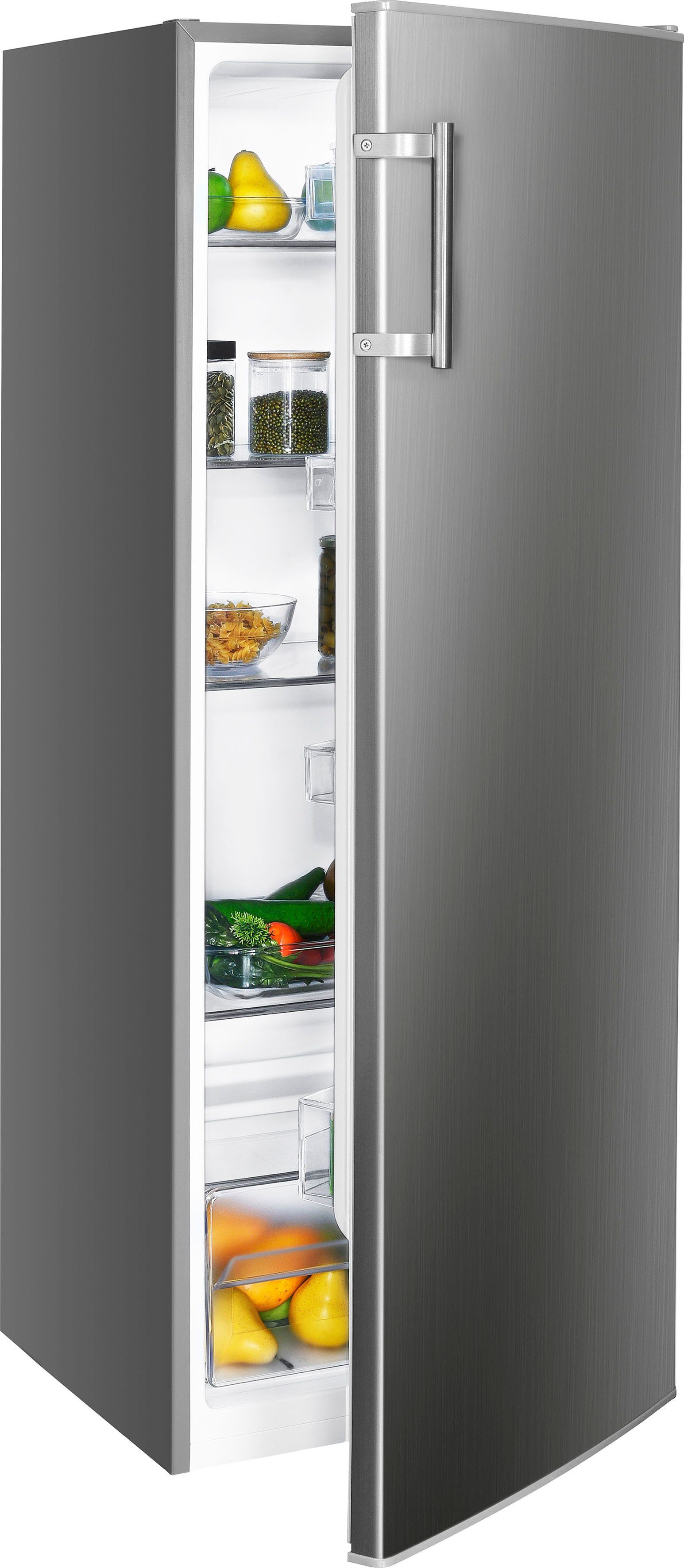 Hanseatic Kühlschrank HKS14355EI, 142,6 54,4 hoch, breit optik edelstahl cm cm
