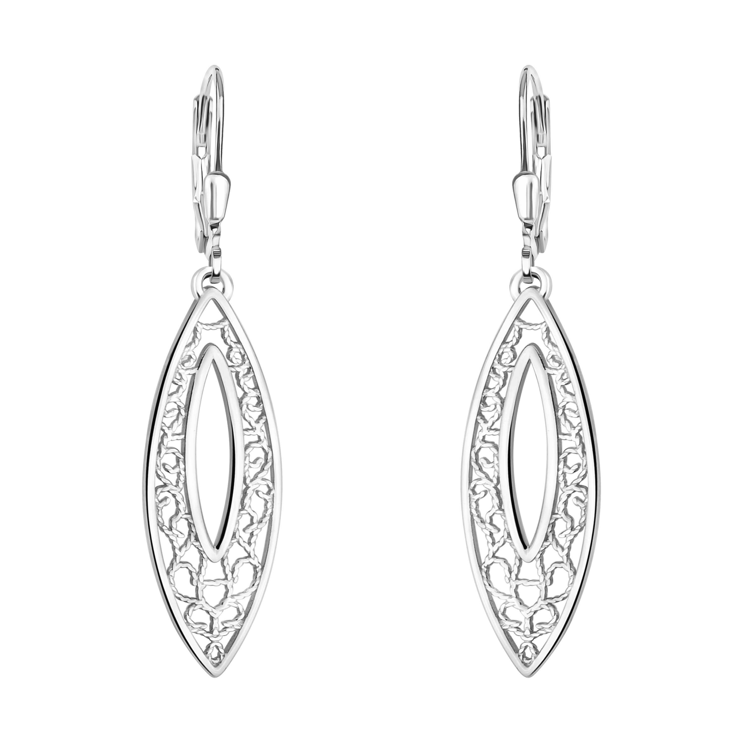 Sofia Milani Paar Ohrhänger Ovales Ornament, 925 Silber Damen Schmuck - E20 günstig online kaufen