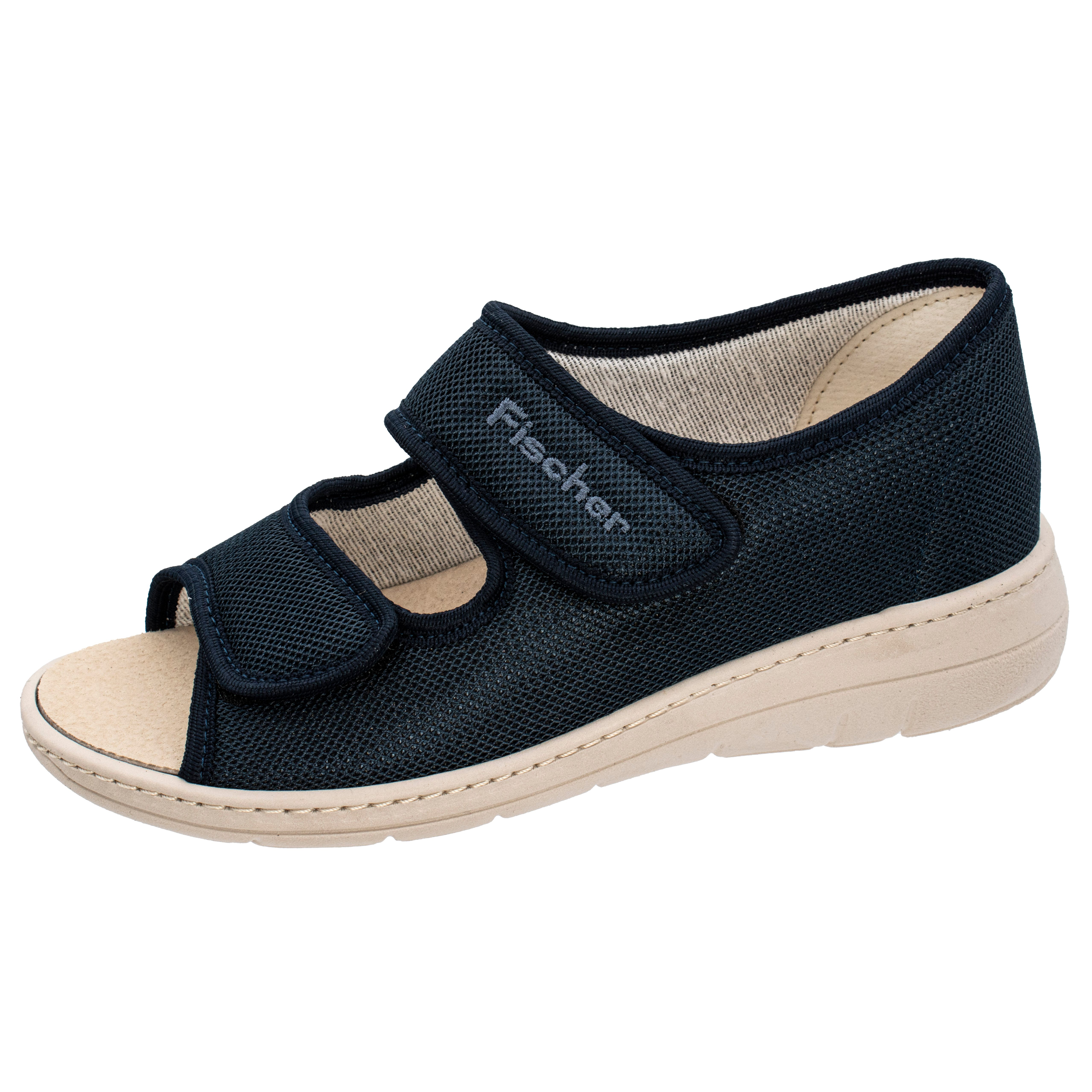 Fischer-Markenschuh Ilse Sandale aus Textil, mit Textilfutter, Einelegesohle herausnehmbar