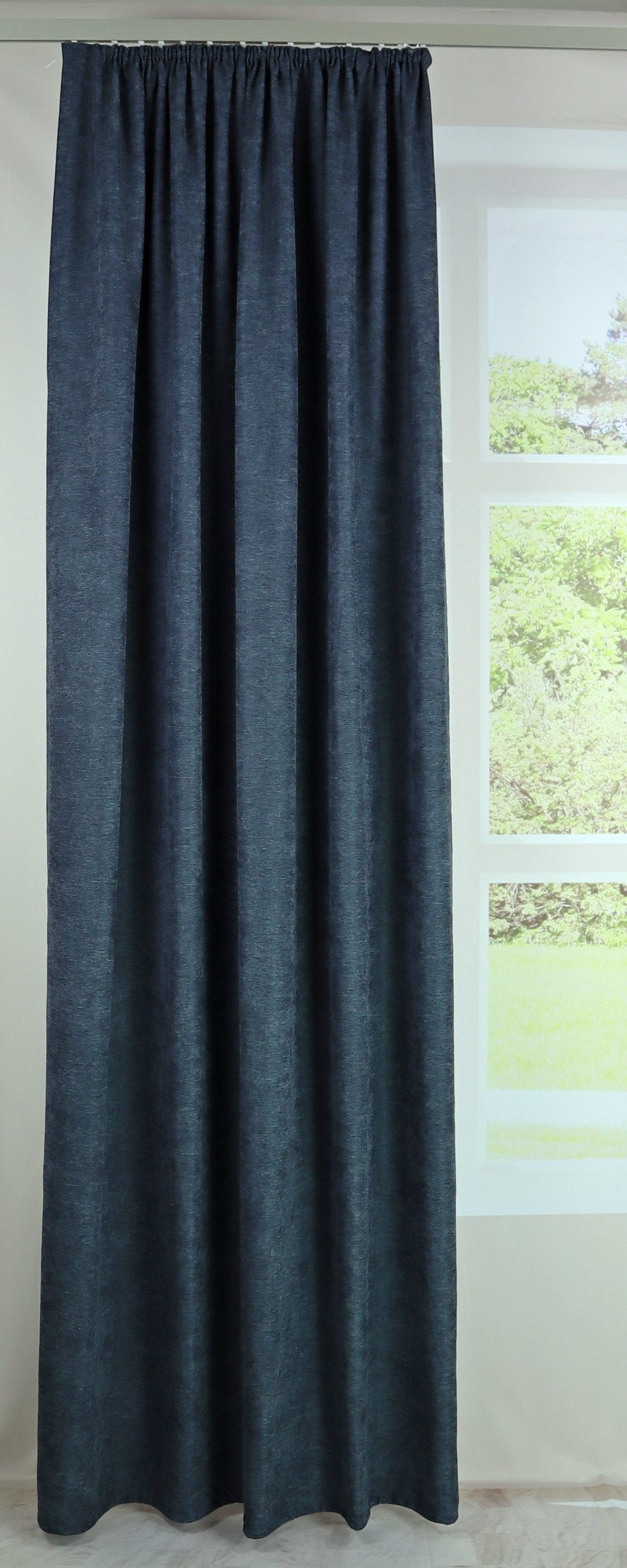 EXPERIENCE Verdunkelungsvorhang Thermovorhang 140x245 cm Grau Kräuselband Verdunkelung 4083, blickdicht, Thermovorhang