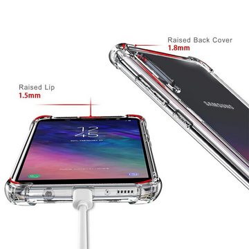 CoolGadget Handyhülle Anti Shock Rugged Case für Samsung Galaxy A6 5,6 Zoll, Slim Cover Kantenschutz Schutzhülle für Samsung A6 Hülle Transparent