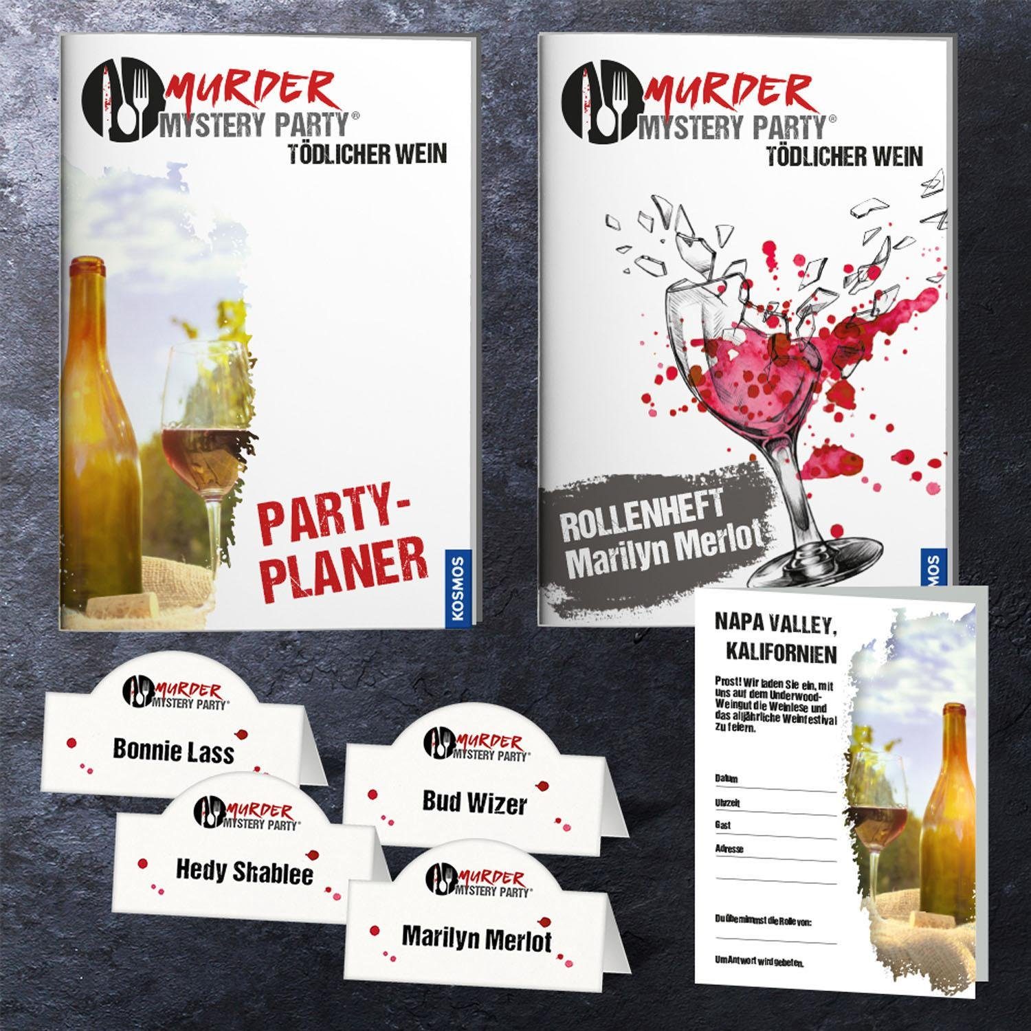 Tödlicher Murder Party Wein Mystery Kosmos - Spiel,