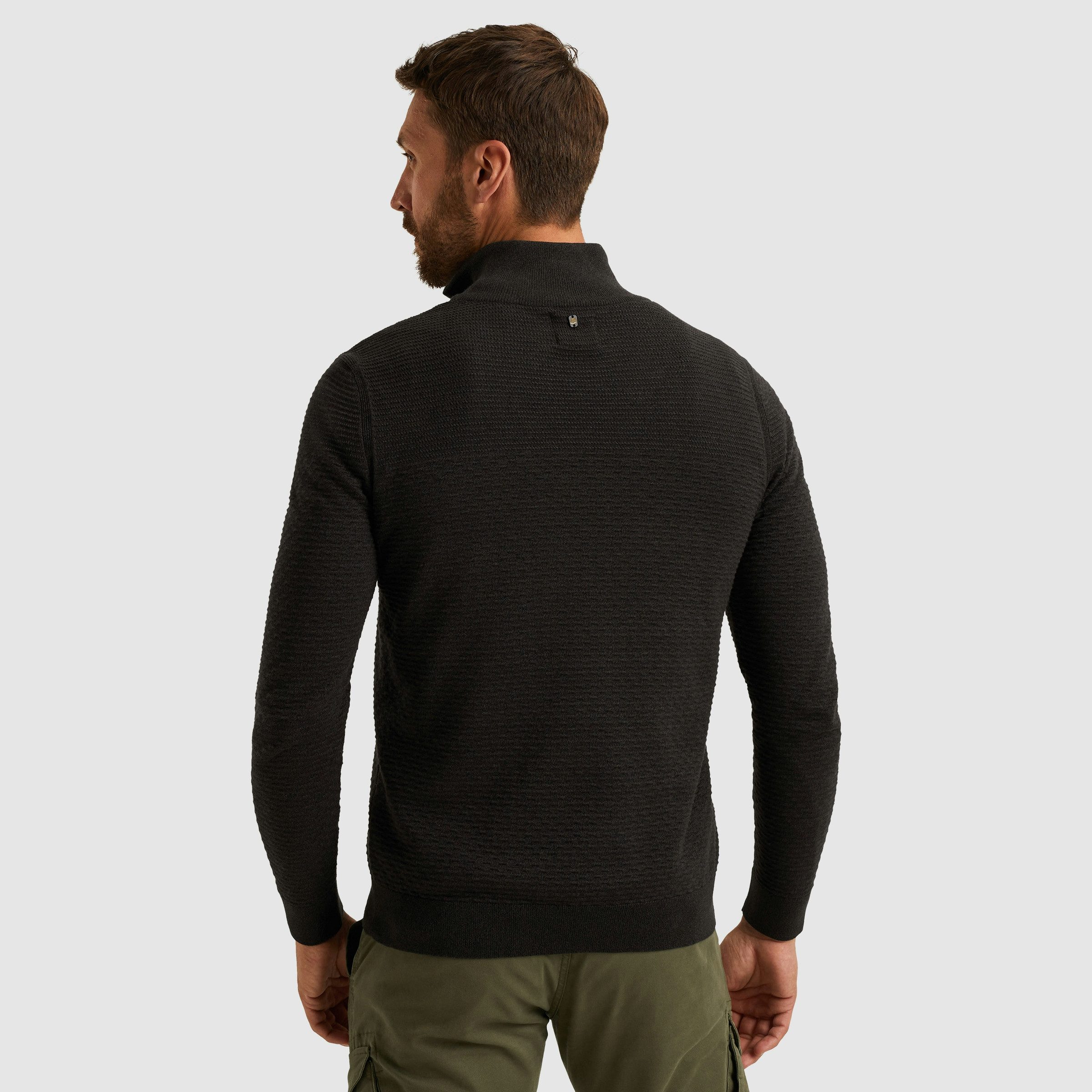 PME LEGEND Troyer mit Struktur-Muster und Logo-Badge – Bild 3 von 5