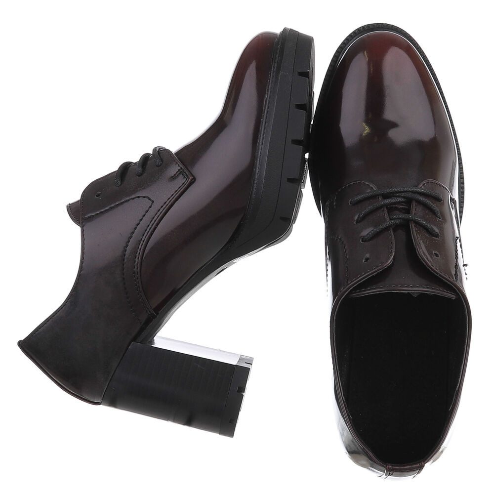 Ital-Design Elegante Damen Halbschuhe mit hochfestem Absatz Schnürpumps (90 günstig online kaufen