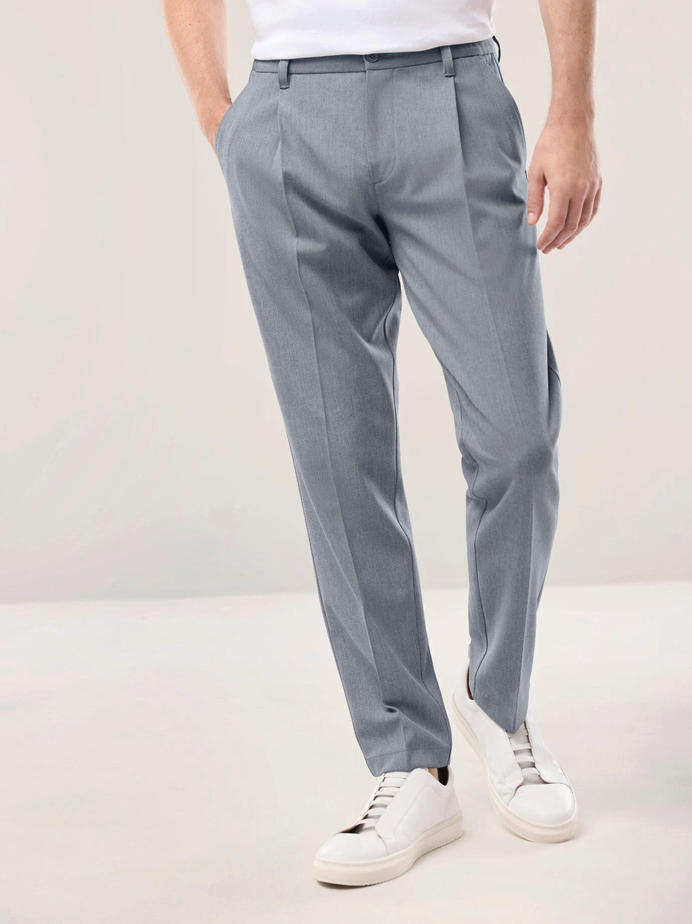 Walbusch Anzughose Herren Anzug Hose mit Bundfalte Modern Fit elastischer Bund, modern, Kurzgröße