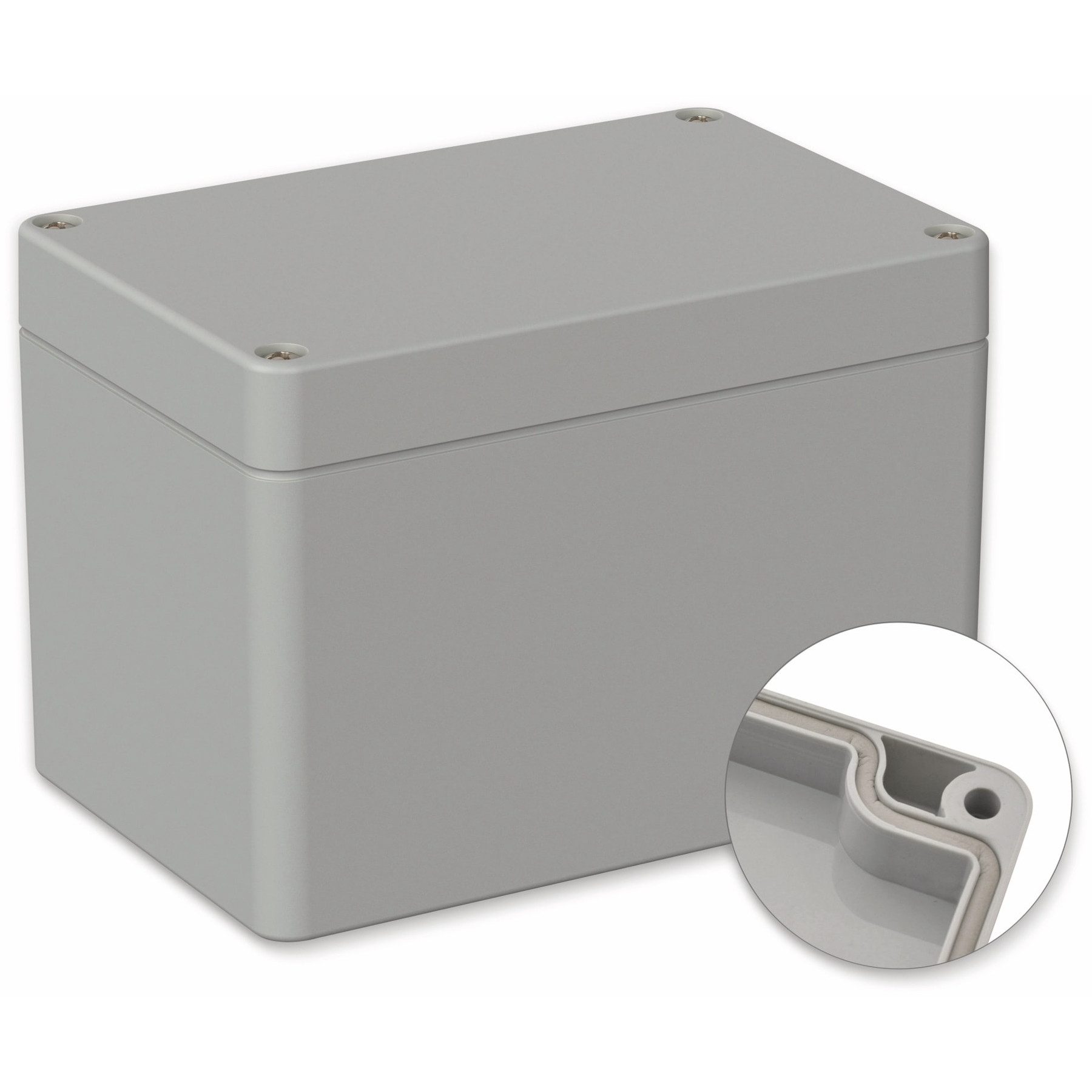 Pollin Verteilerbox POLLIN, ABS Gehäuse, 120 x 80 x 85 mm, IP65, Lichtgrau