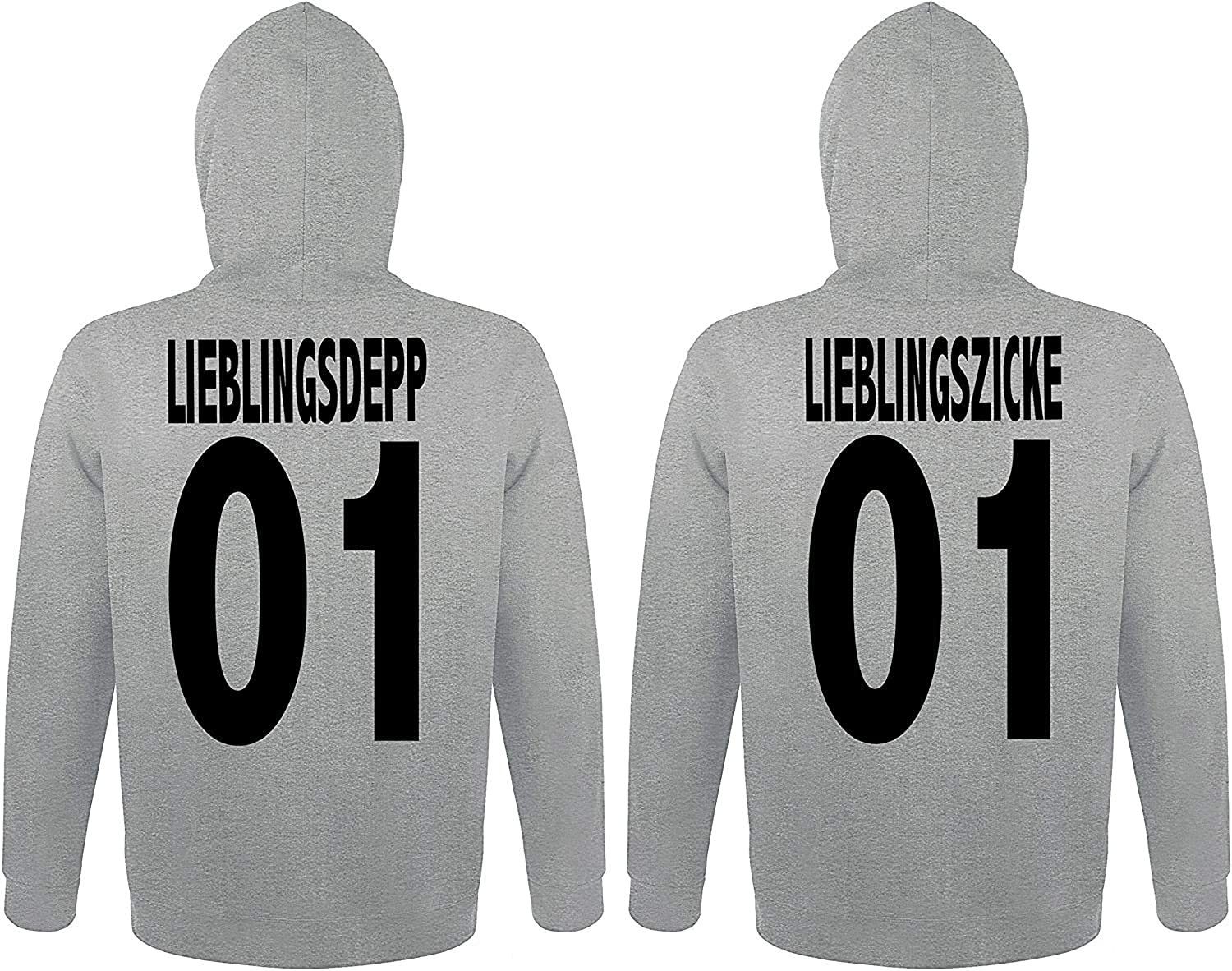 Kapuzenpullover Lieblingsdepp & Lieblingszicke King Queen Hoodie Pärchen Set Hoodie
