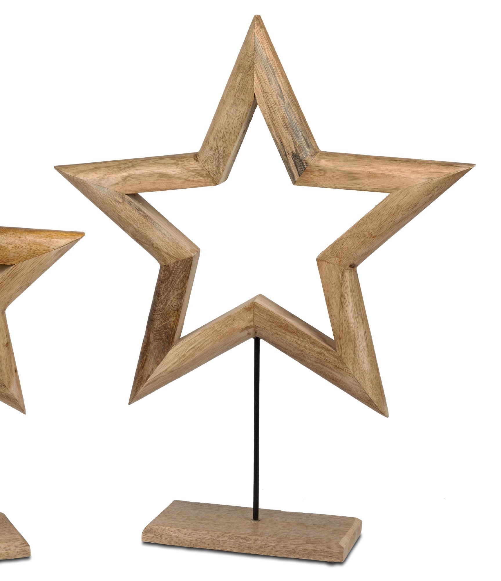 Weihnachtsfigur Alu Mangoholz