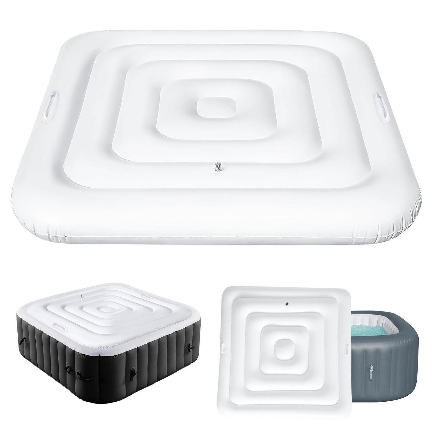 LuxusKollektion Pool-Abdeckplane Aufblasbare Whirlpool Abdeckung 135cm (1-St)