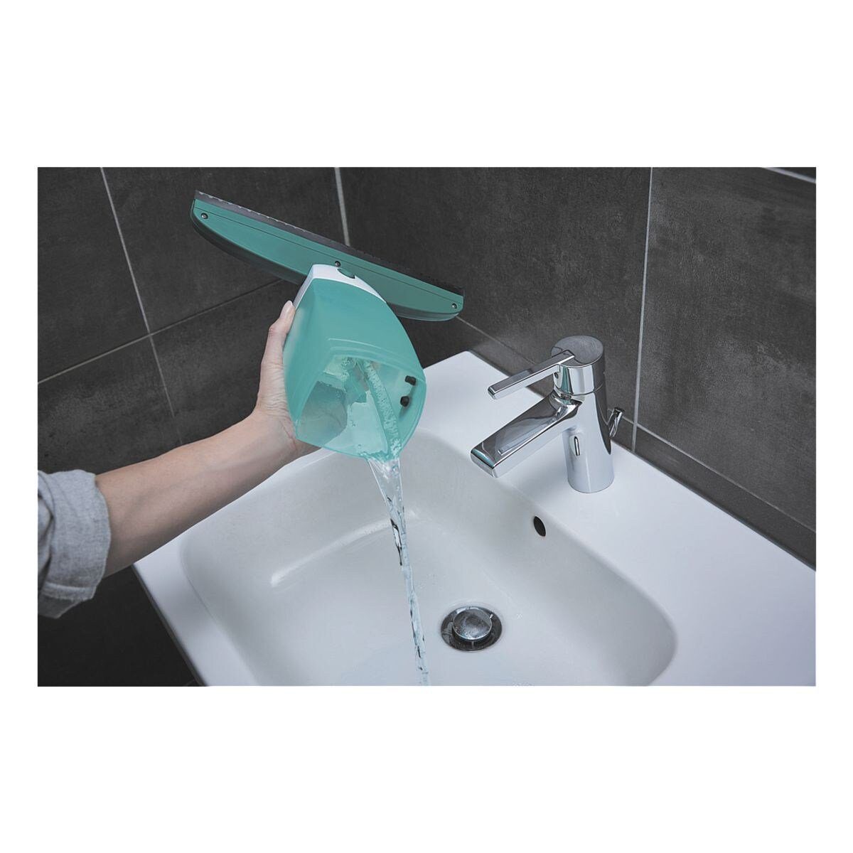 Leifheit Akku-Fenstersauger Einwascher Dry & mit und Komplett-Set Stiel Clean,