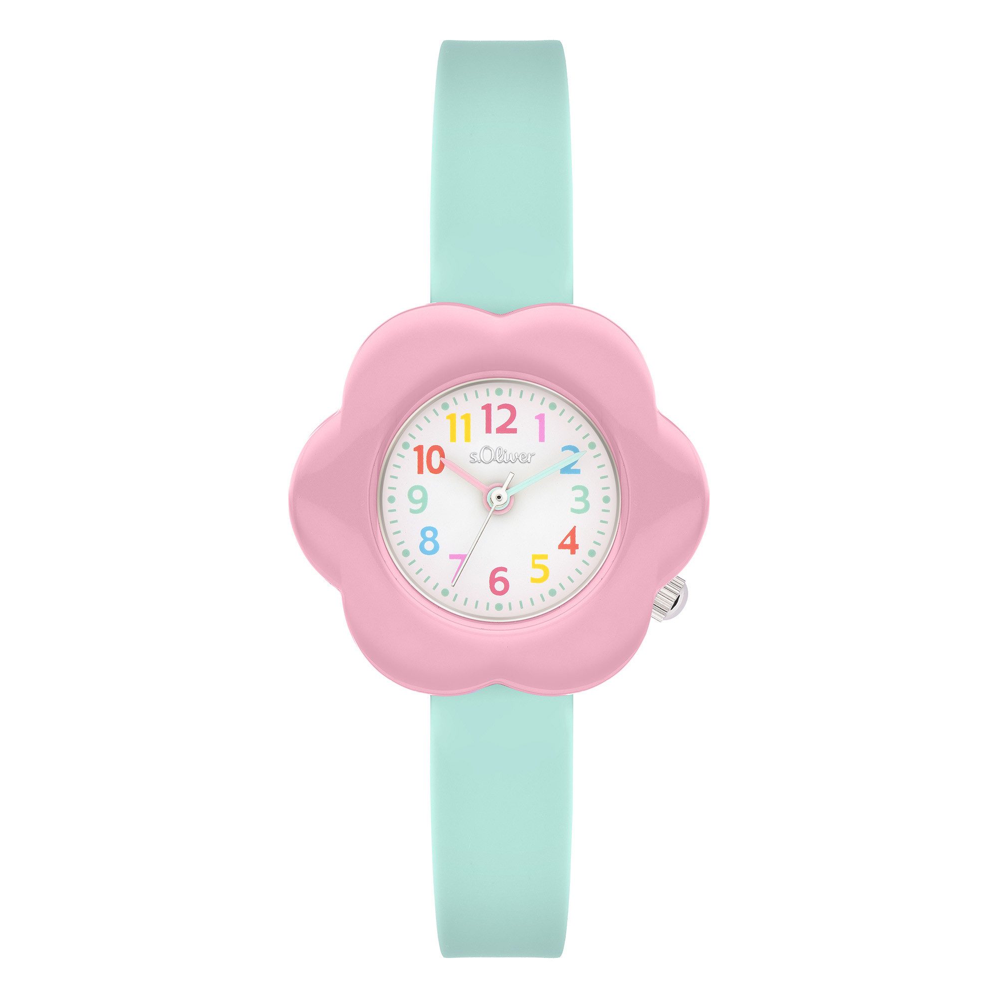s.Oliver Quarzuhr Flower Silikon
