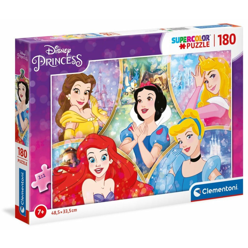 Clementoni® Puzzle Disney Prinzessin Puzzle 180Stück, Puzzleteile