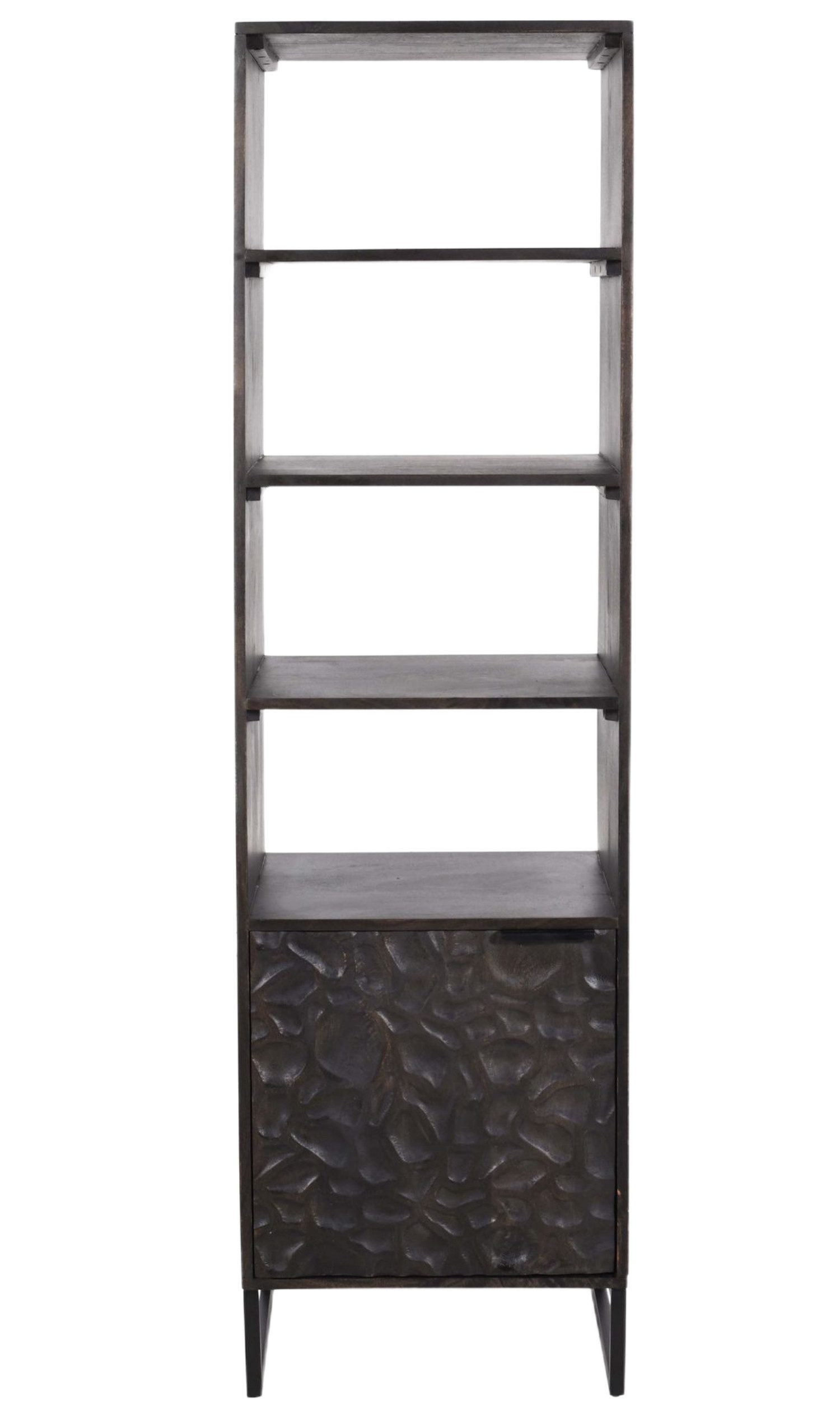 WOLF MÖBEL SCANDI Regal mit 1 Tür und 4 Ablagen, 50 x 40 x 180, SCANDI Regal mit 1 Tür und 4 Ablagen