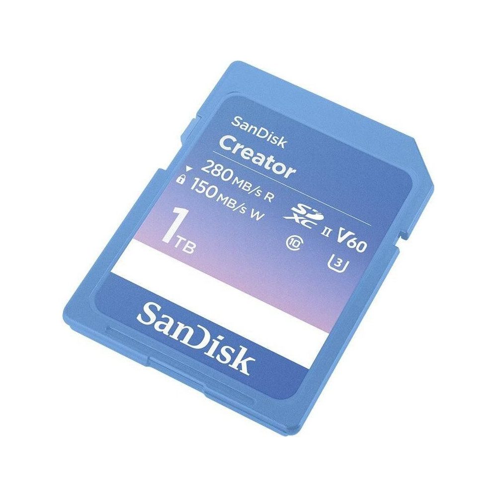 Sandisk SDSDXEP-1T00-GNCIS 1TB SD-Karte bis zu 280 MB/s blau Speicherkarte (1 TB GB, Inklusive 1 Monat Adobe Creative Cloud)
