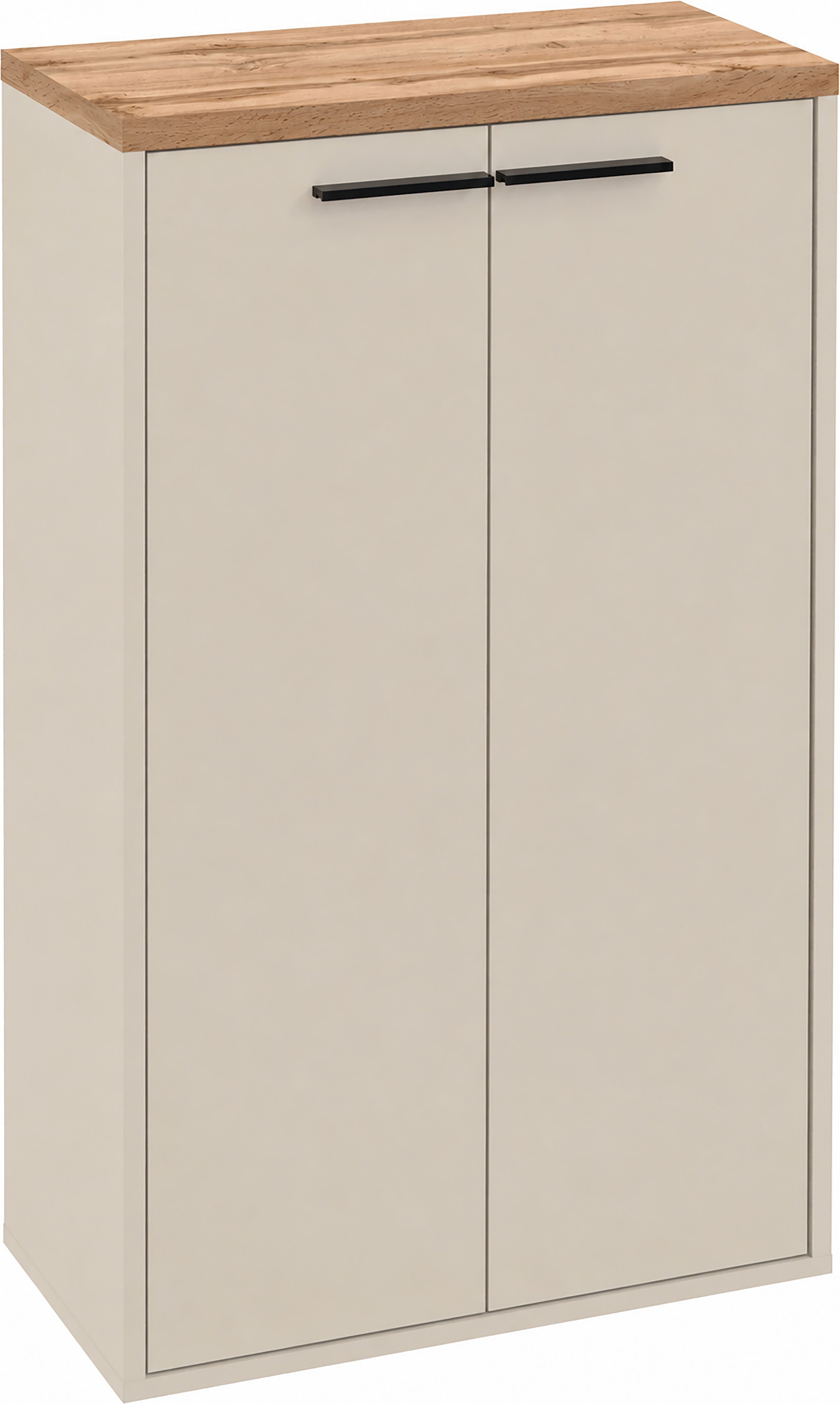 Schildmeyer Midischrank Saga, mit fühlbarer Holzstruktur, Breite 55 cm, Made in Germany (1-St) Eiche Landhaus Dekor mit fühlbarer Struktur, Made in Germany