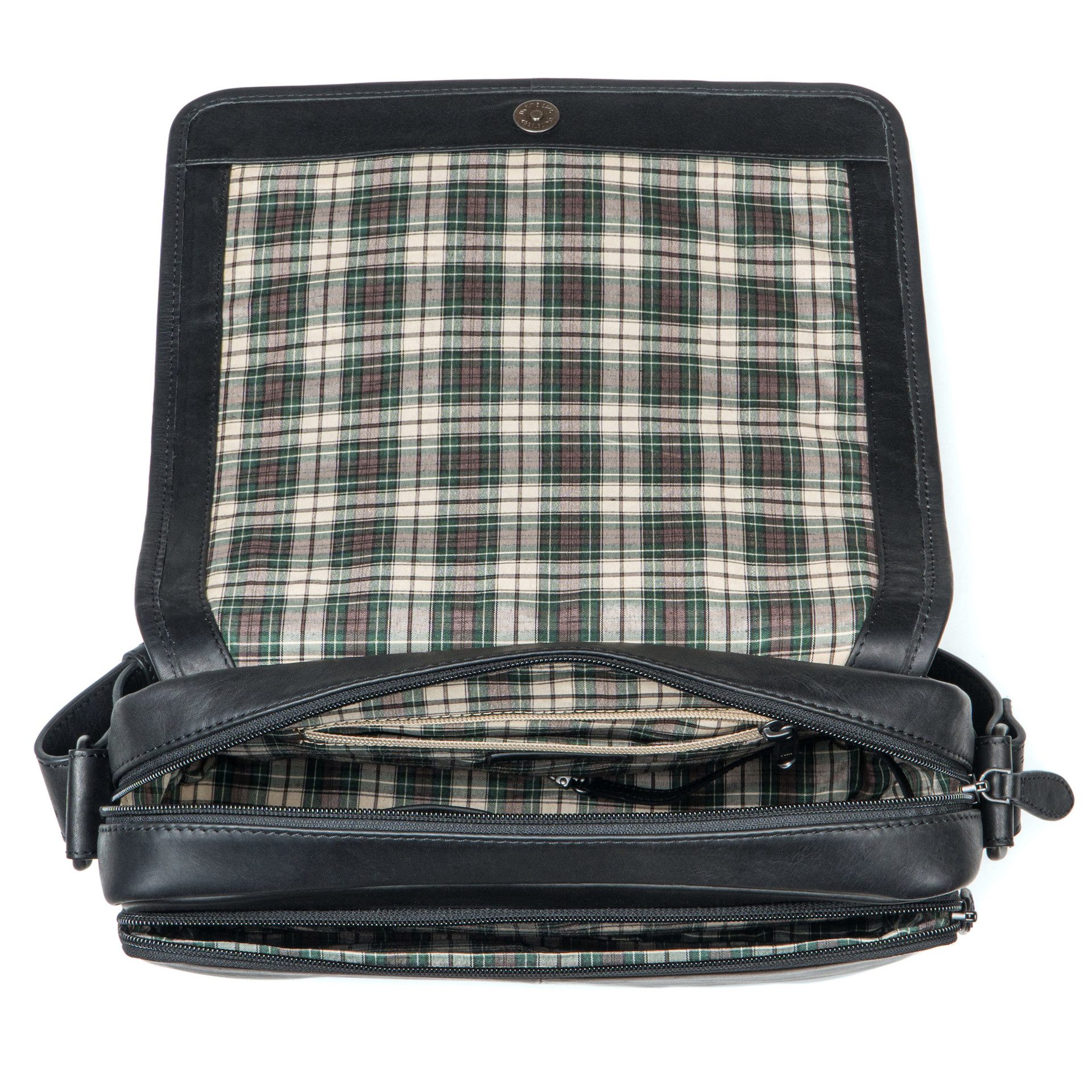 Benthill Messenger Bag Herren Umhängetasche Echt Leder Messenger Laptop Schultertasche Damen, Reißverschlussfach – Bild 4 von 5