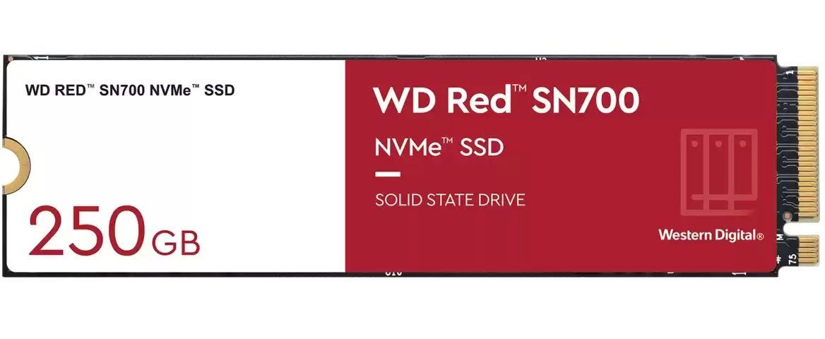 Western Digital WD Red SN700 interne SSD (250 GB) 3100 MB/S  Lesegeschwindigkeit, 1600 MB/S Schreibgeschwindigkeit | SSD-Festplatten